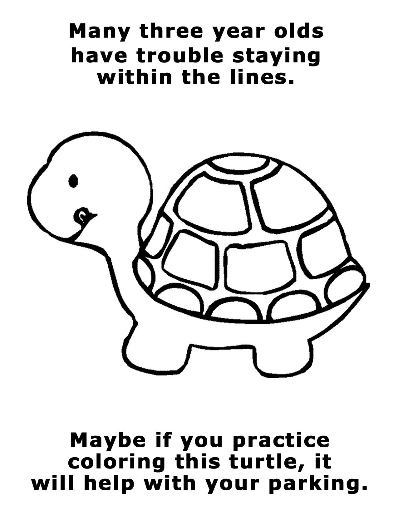 Cute Turtle Coloring Pages for Kids Printable 35