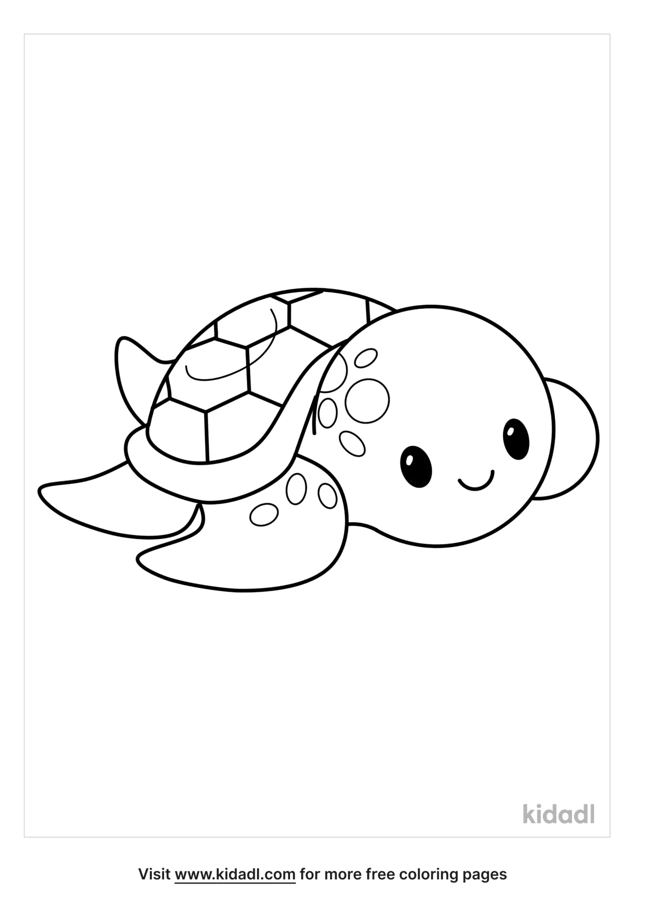 Cute Turtle Coloring Pages for Kids Printable 42