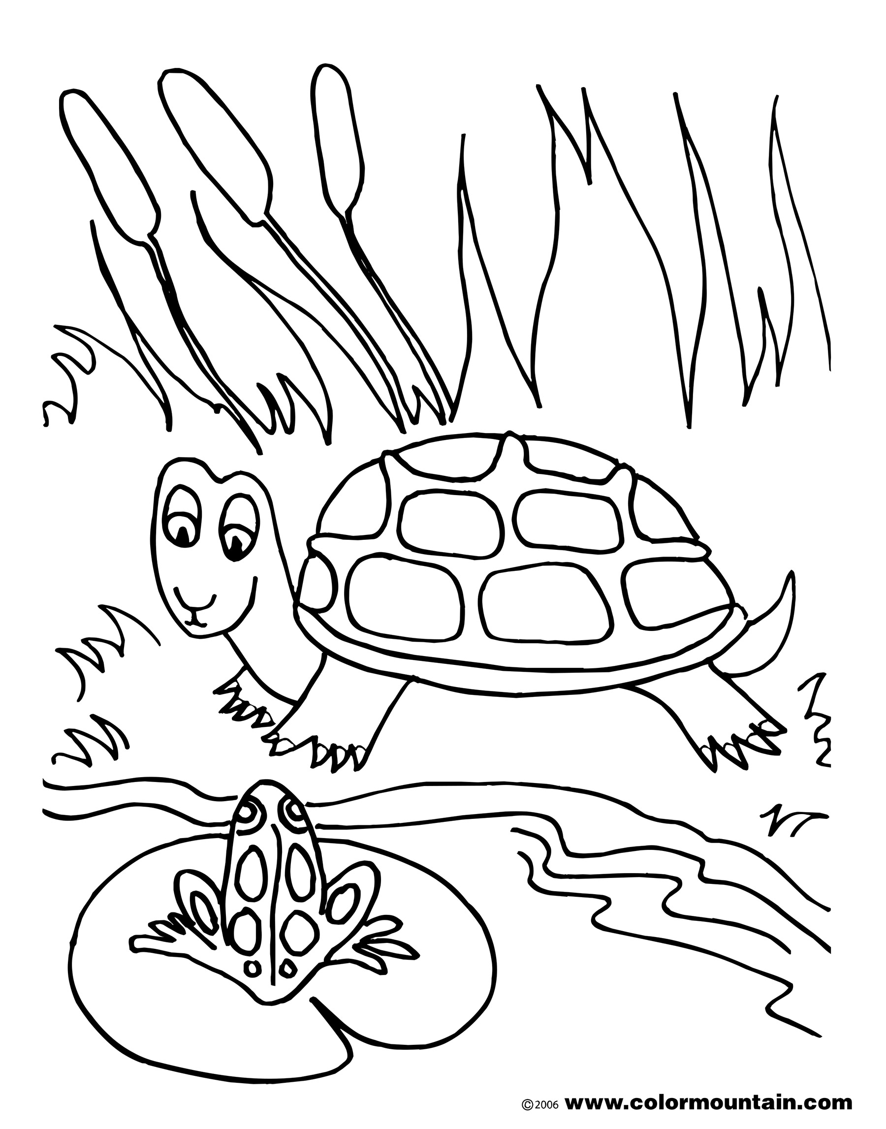 Cute Turtle Coloring Pages for Kids Printable 43