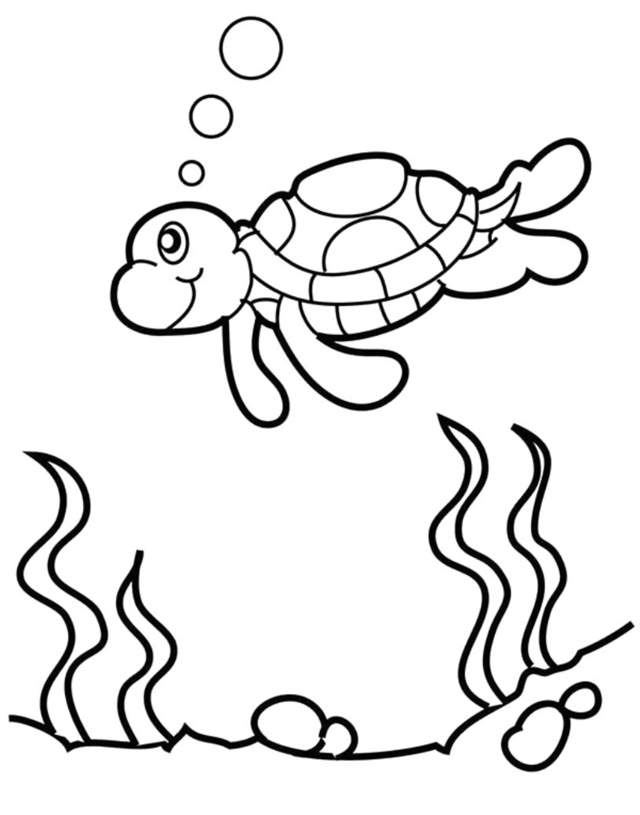 Cute Turtle Coloring Pages for Kids Printable 54