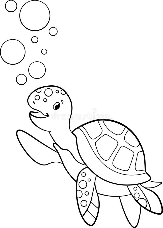 Cute Turtle Coloring Pages for Kids Printable 59