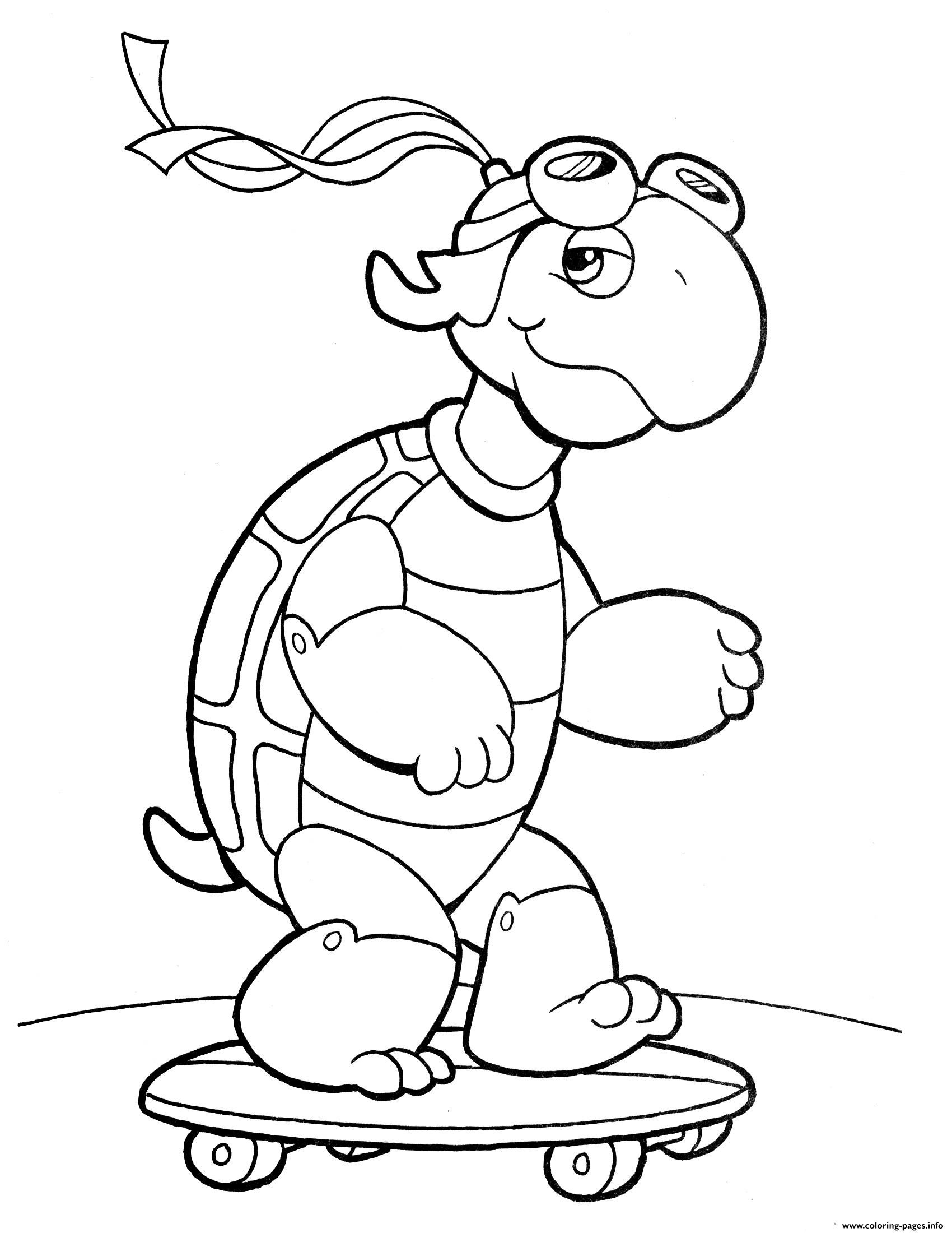 Cute Turtle Coloring Pages for Kids Printable 62