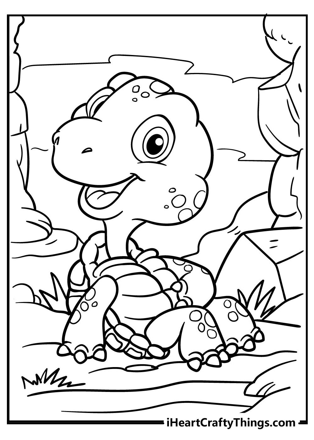 Cute Turtle Coloring Pages for Kids Printable 94