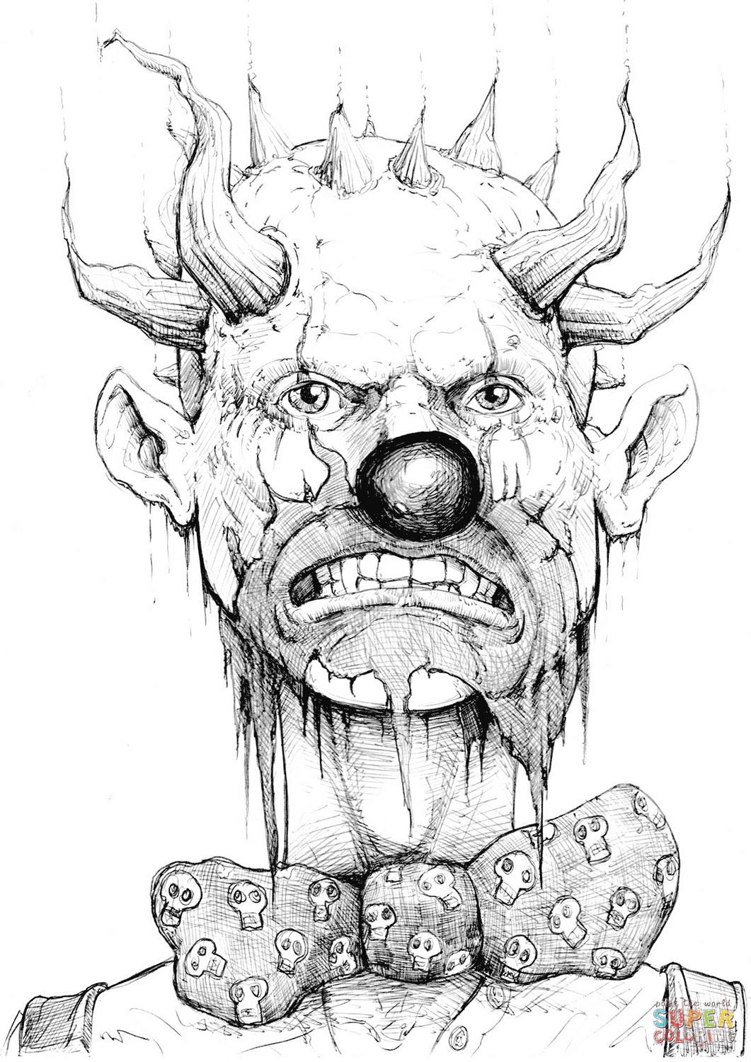 Evil Coloring Pages for Adults 1