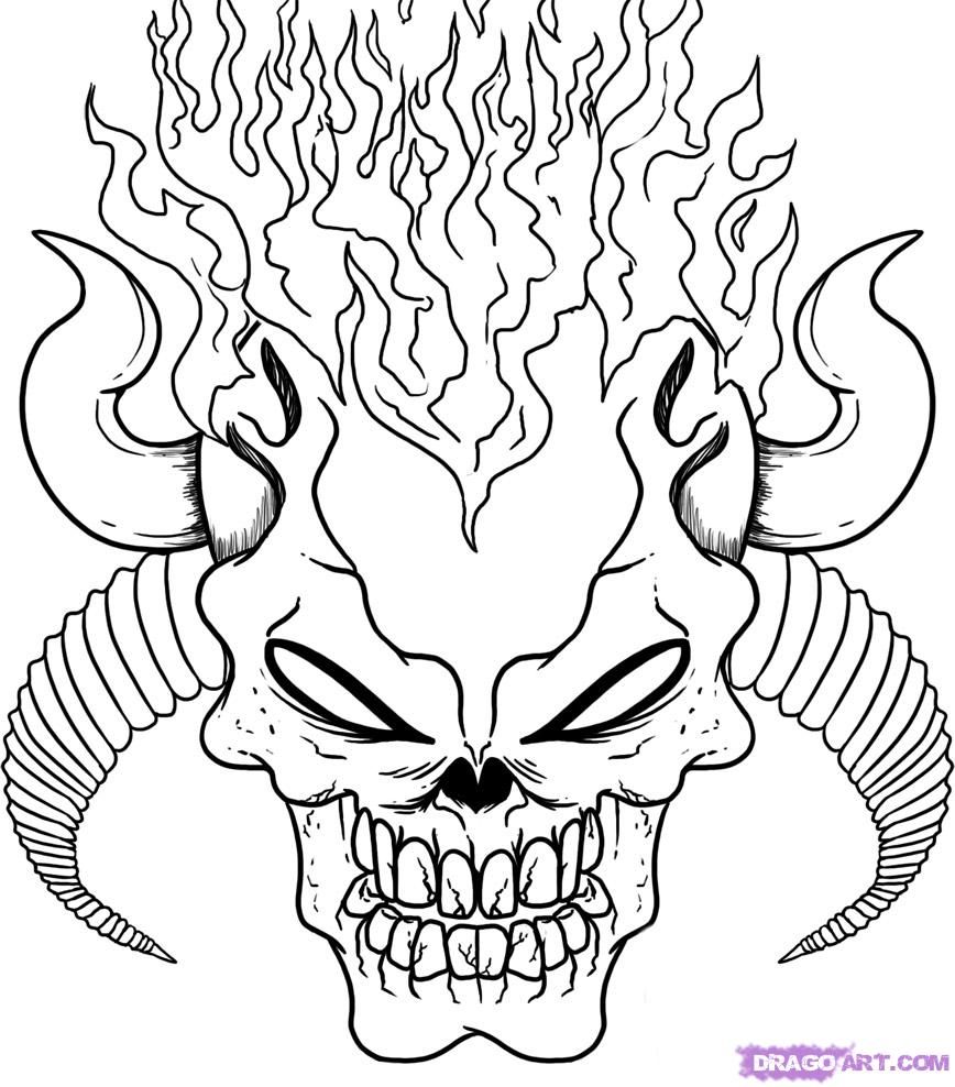 Evil Coloring Pages for Adults 21