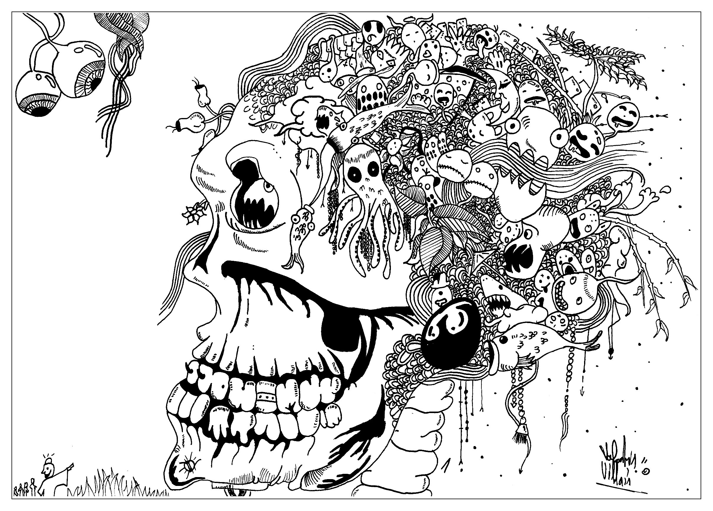 Evil Coloring Pages for Adults 25