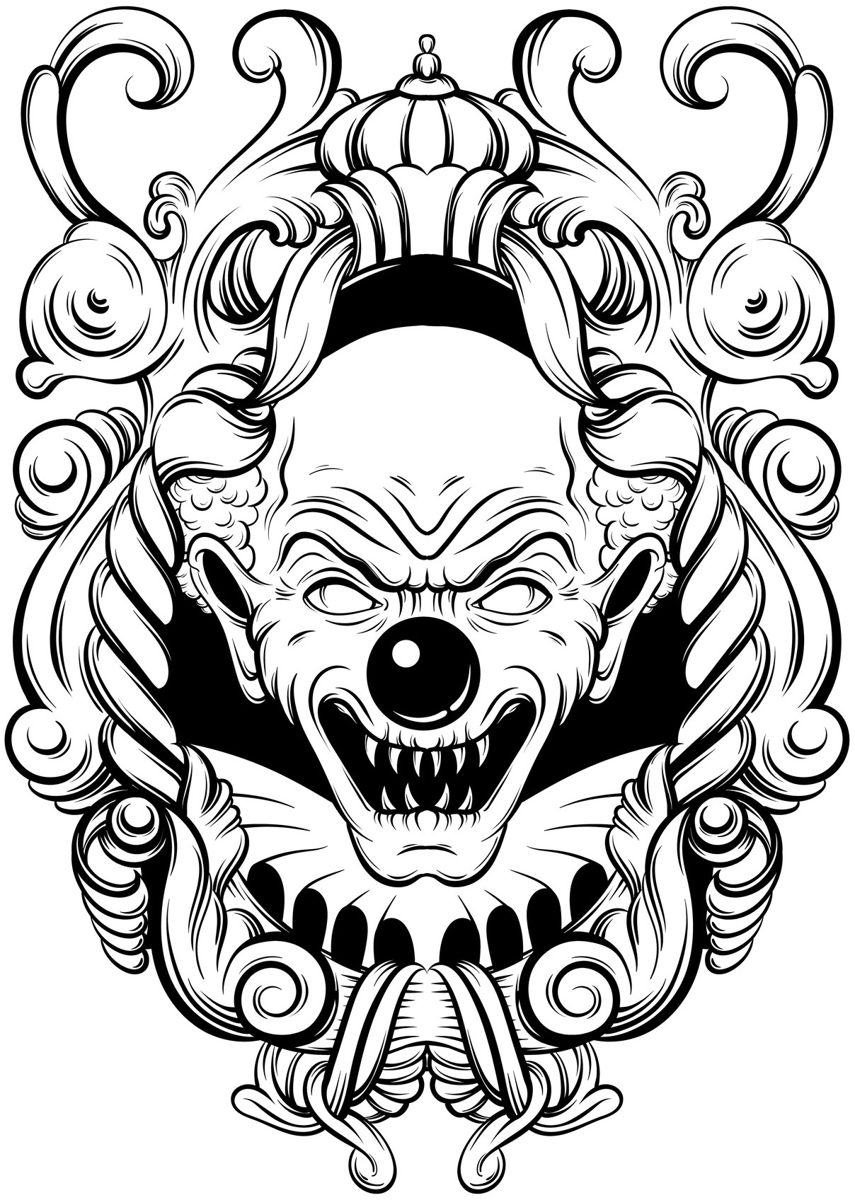 Evil Coloring Pages for Adults 26