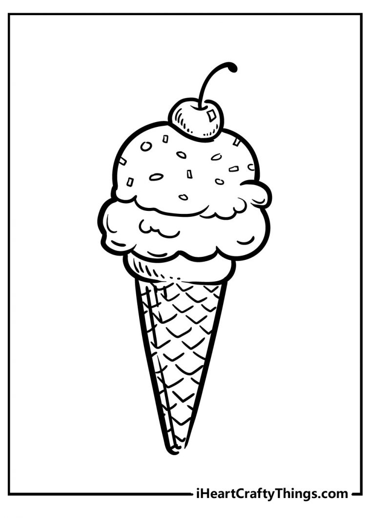 Ice Cream Coloring Page Free Printable 107