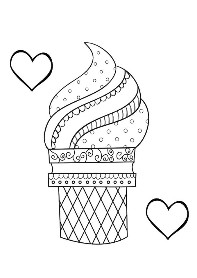 Ice Cream Coloring Page Free Printable 114