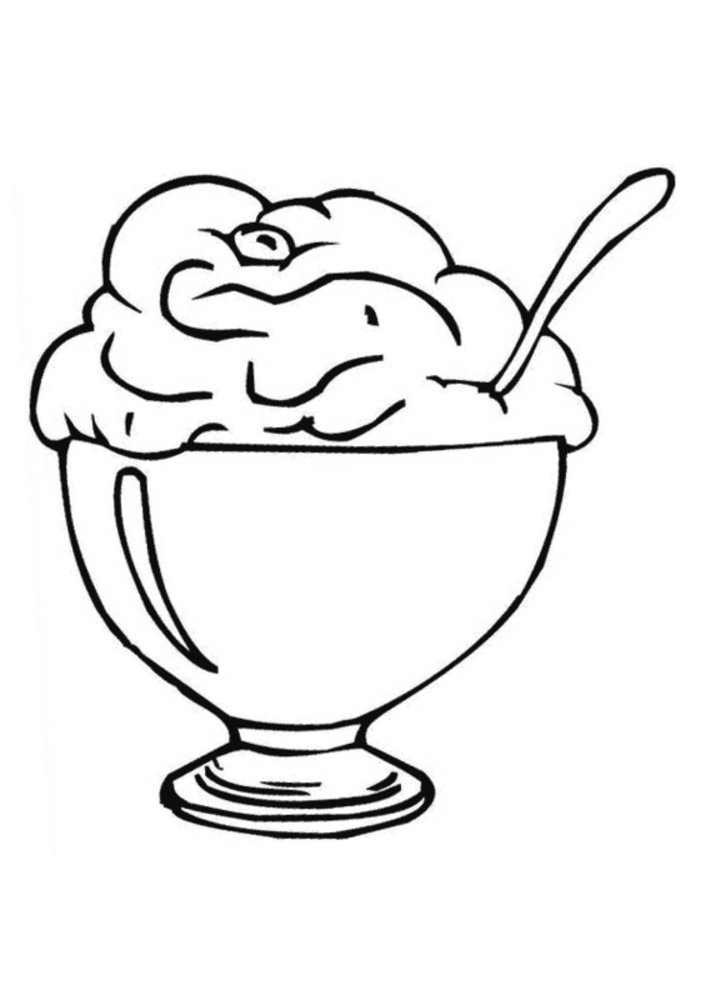 Ice Cream Coloring Page Free Printable 13