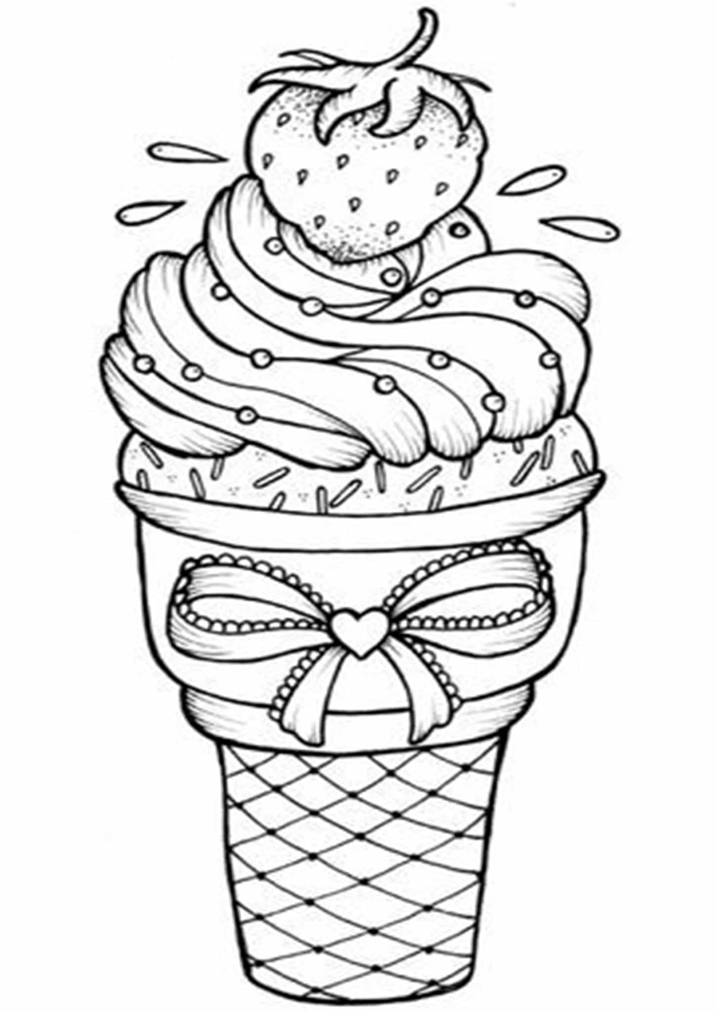 Ice Cream Coloring Page Free Printable 14