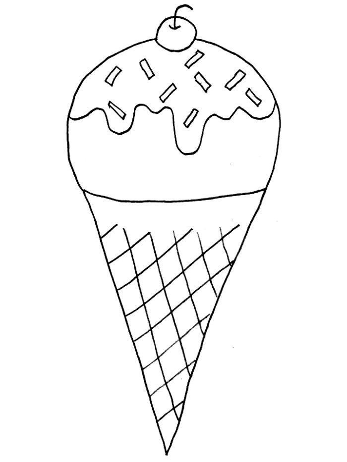 Ice Cream Coloring Page Free Printable 2