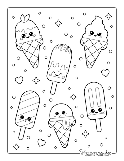 Ice Cream Coloring Page Free Printable 21