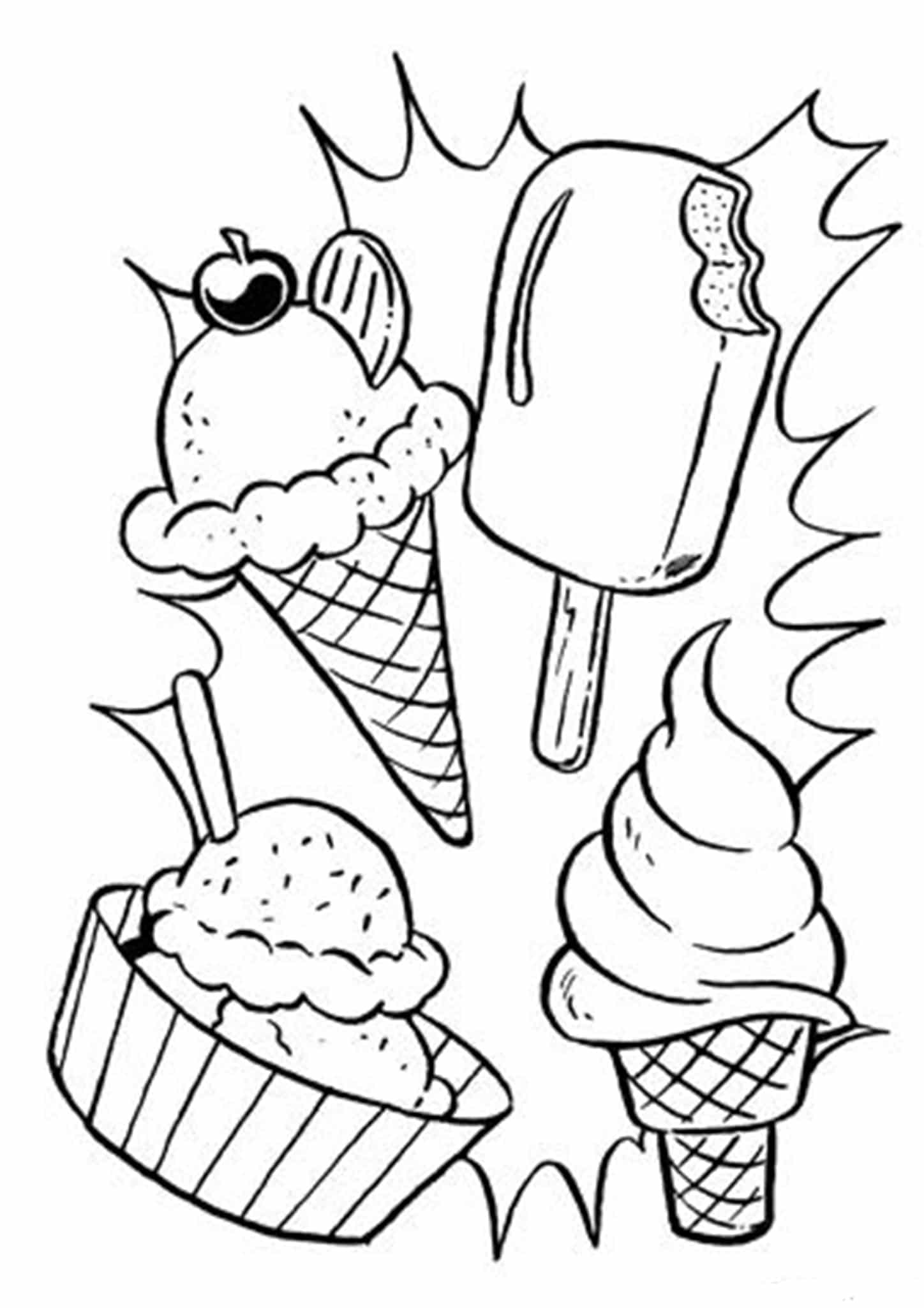 Ice Cream Coloring Page Free Printable 27