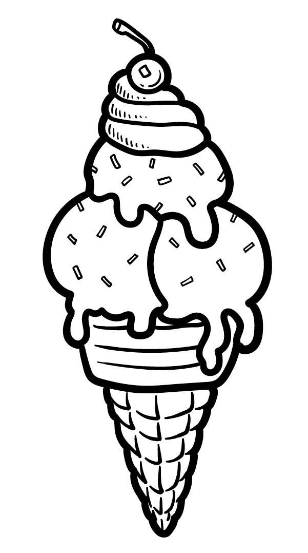 Ice Cream Coloring Page Free Printable 29