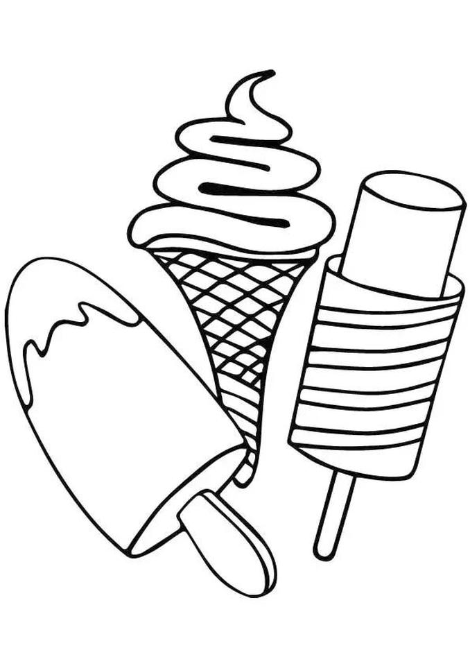 Ice Cream Coloring Page Free Printable 3