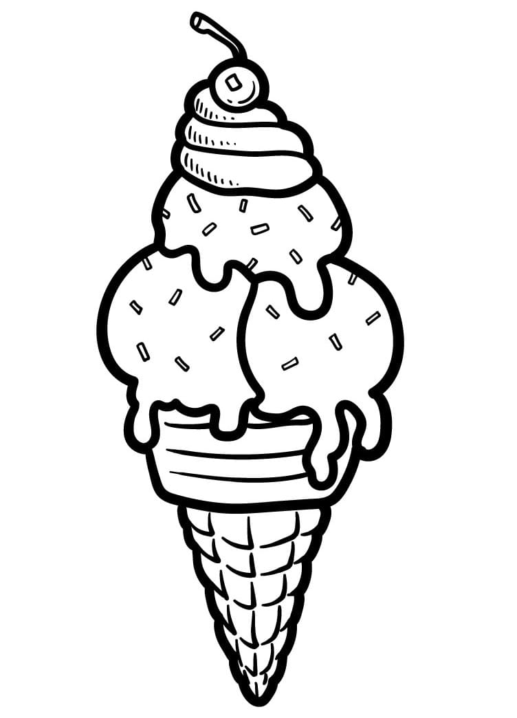 Ice Cream Coloring Page Free Printable 35