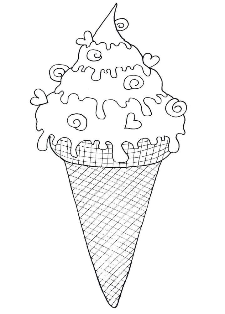 Ice Cream Coloring Page Free Printable 36