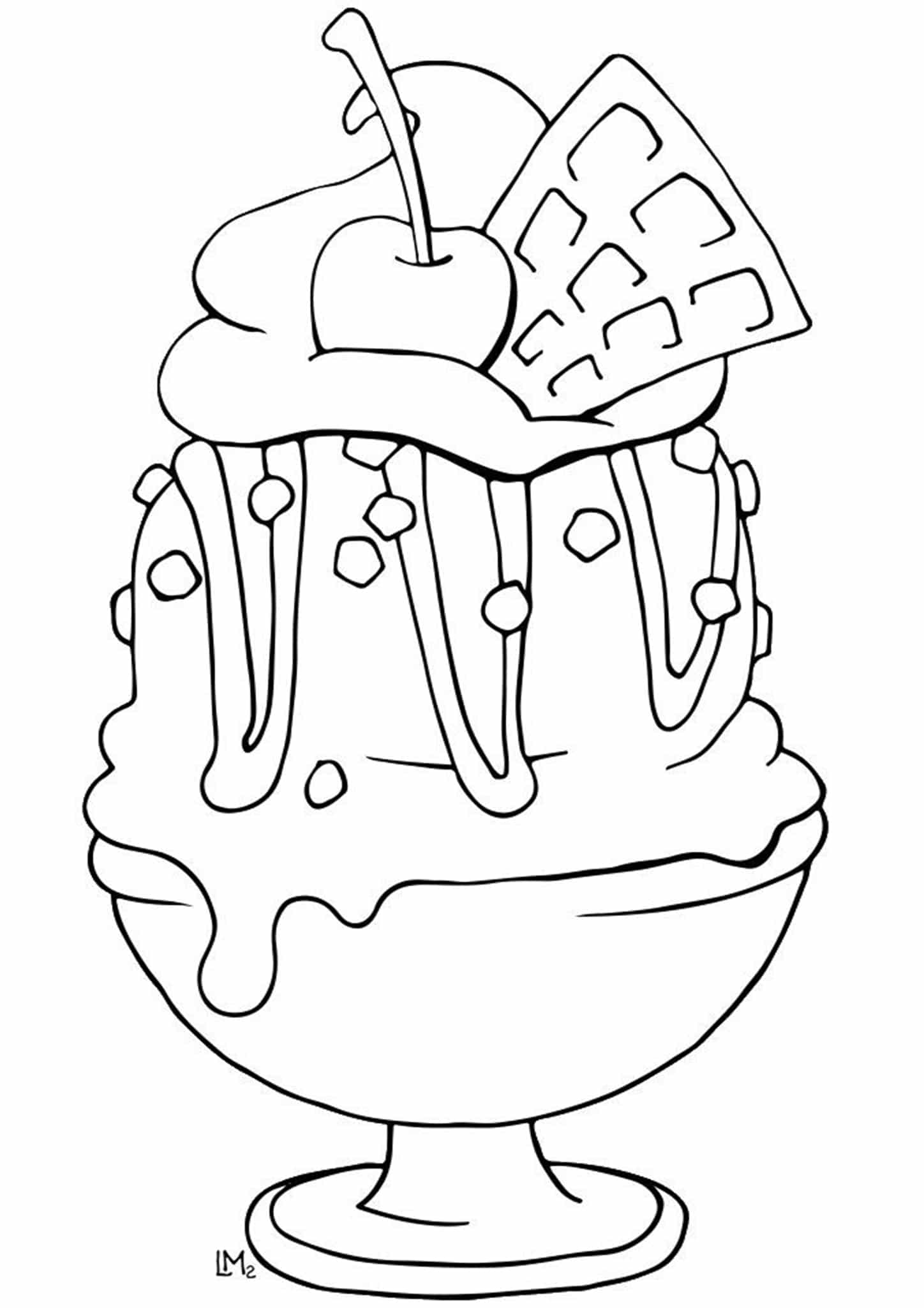 Ice Cream Coloring Page Free Printable 42