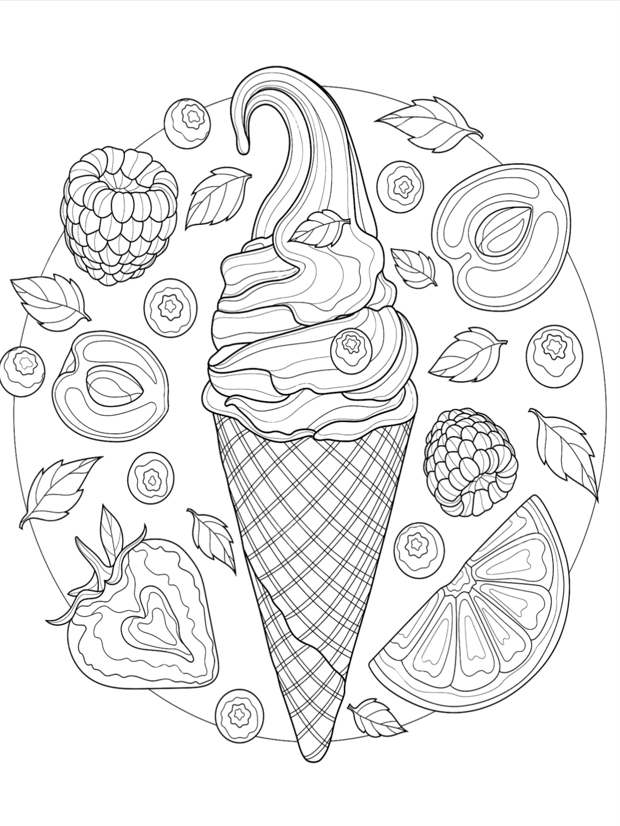 Ice Cream Coloring Page Free Printable 45