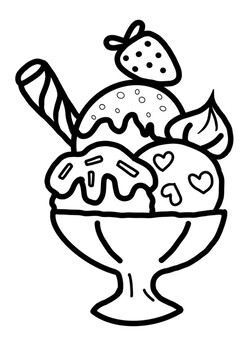 Ice Cream Coloring Page Free Printable 48