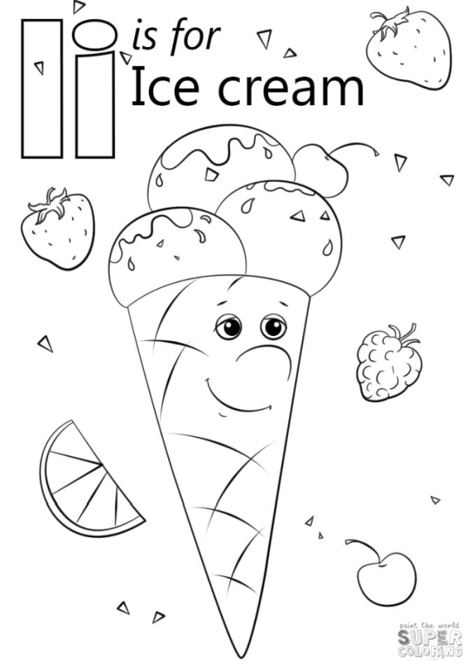 Ice Cream Coloring Page Free Printable 51