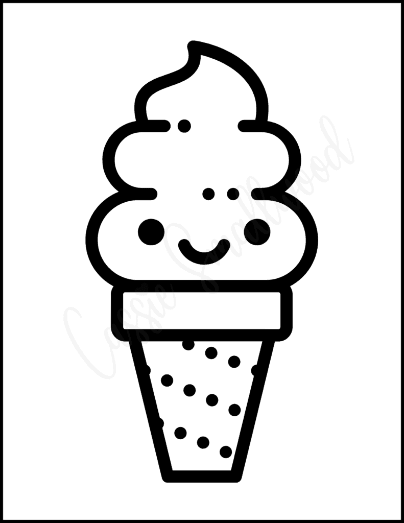 Ice Cream Coloring Page Free Printable 52