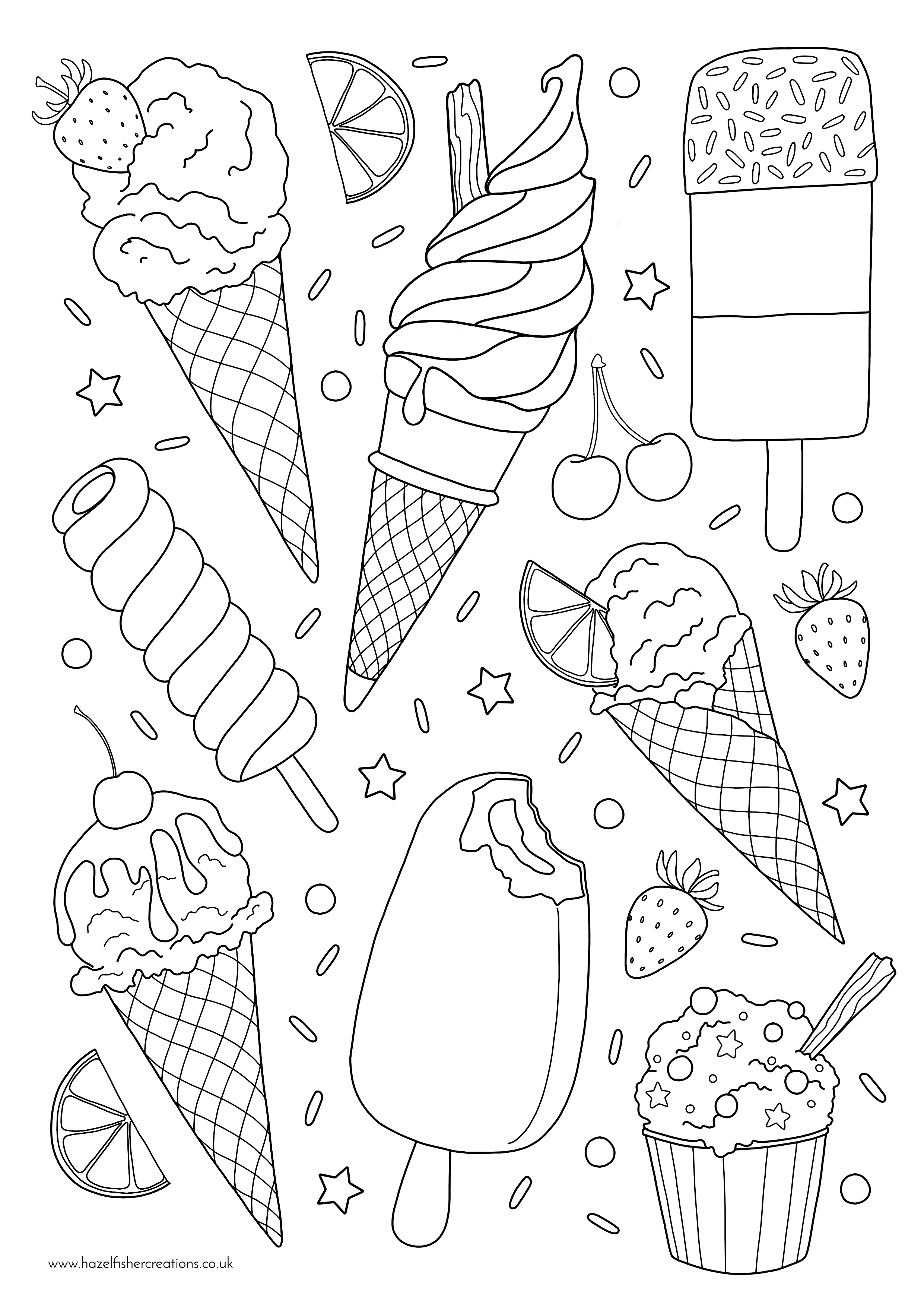 Ice Cream Coloring Page Free Printable 56