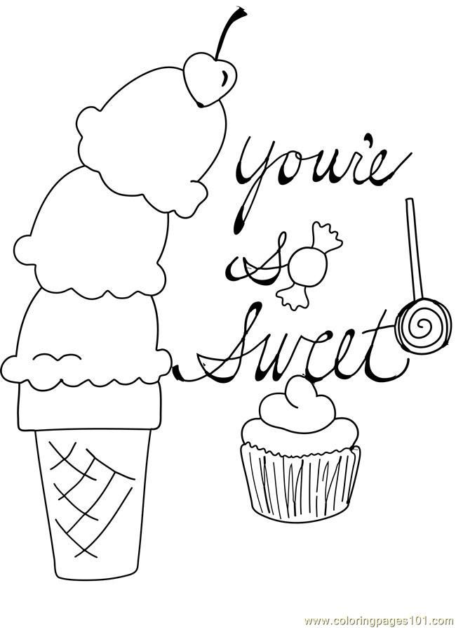 Ice Cream Coloring Page Free Printable 57