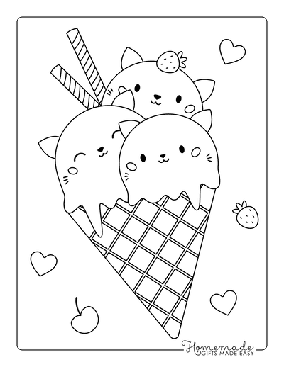 Ice Cream Coloring Page Free Printable 65