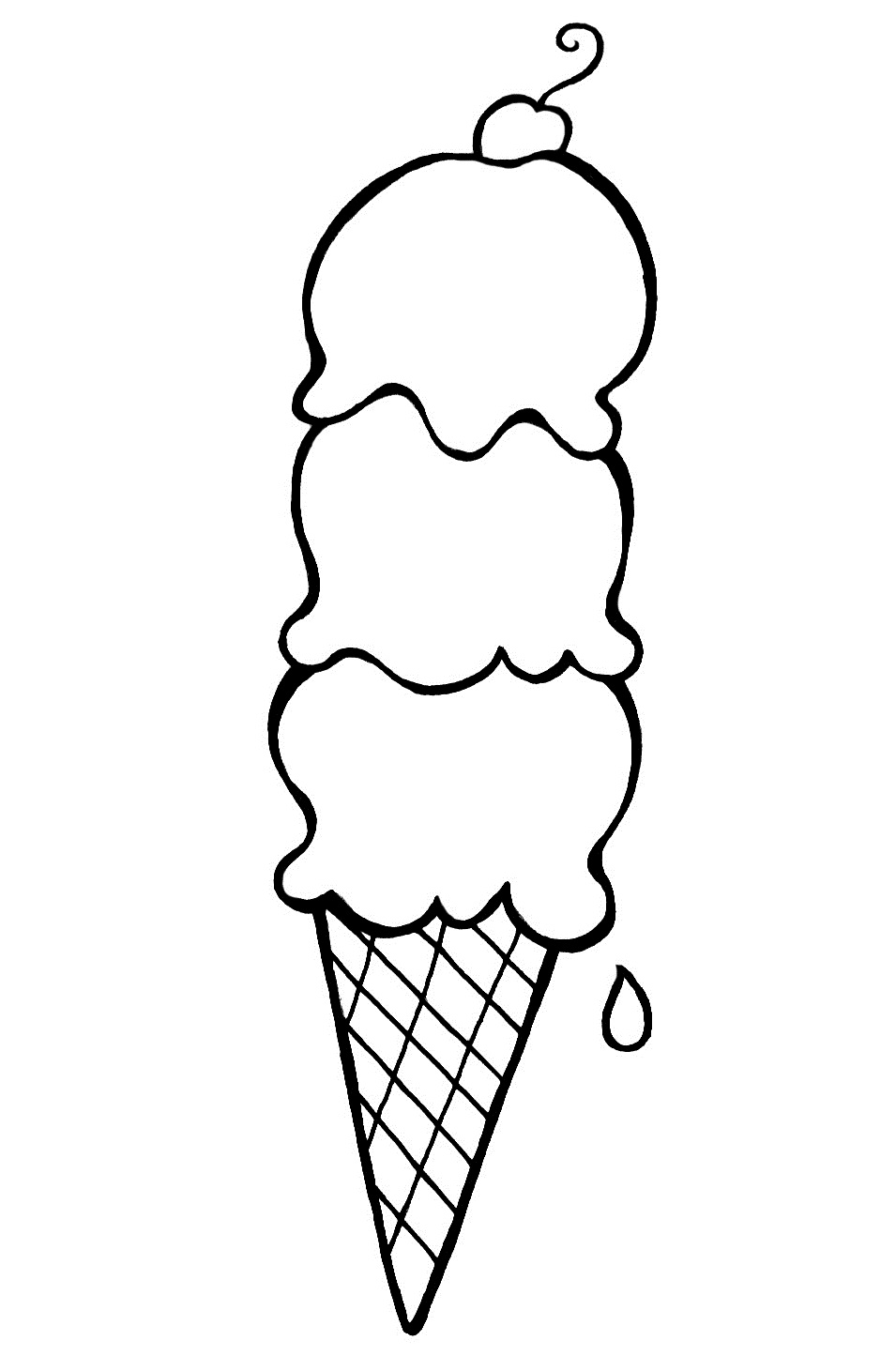 Ice Cream Coloring Page Free Printable 67