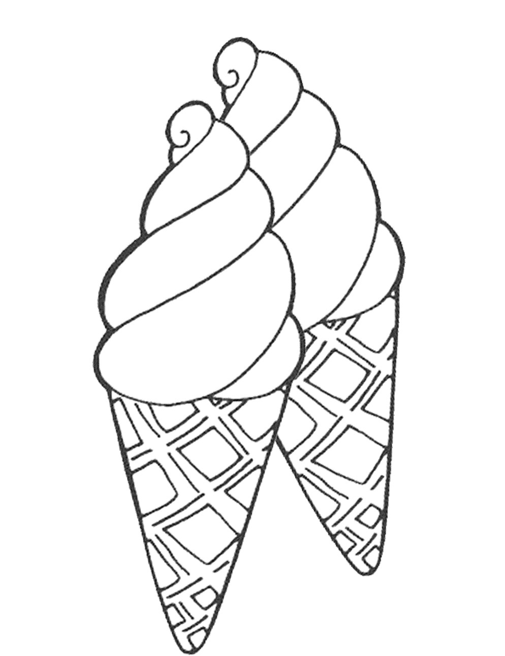 Ice Cream Coloring Page Free Printable 74