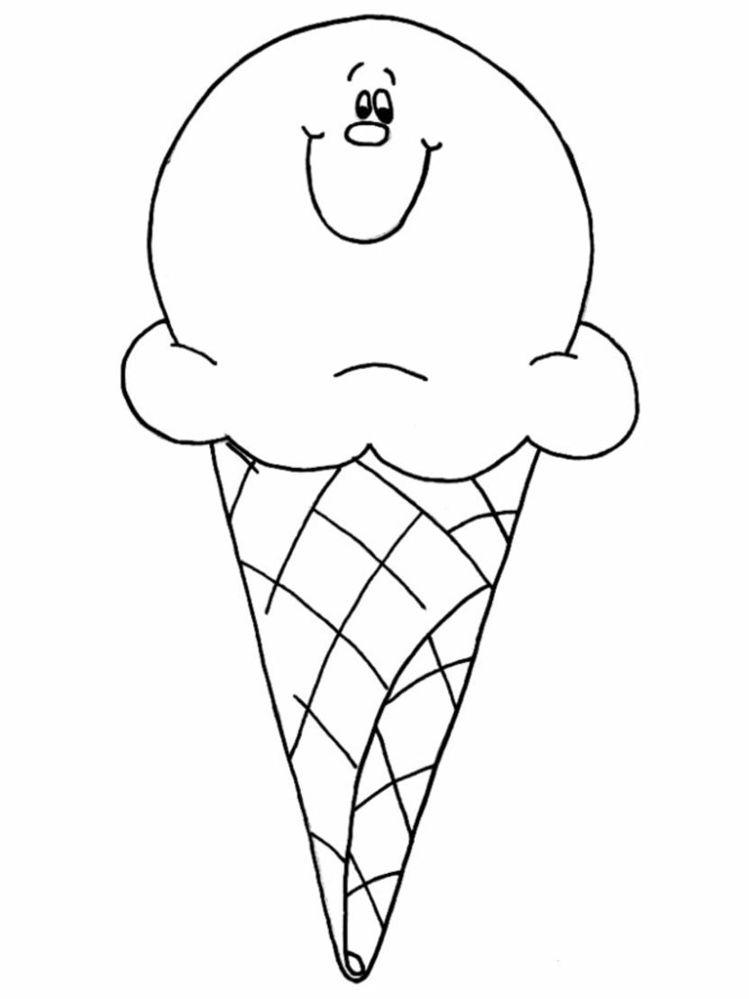 Ice Cream Coloring Page Free Printable 87