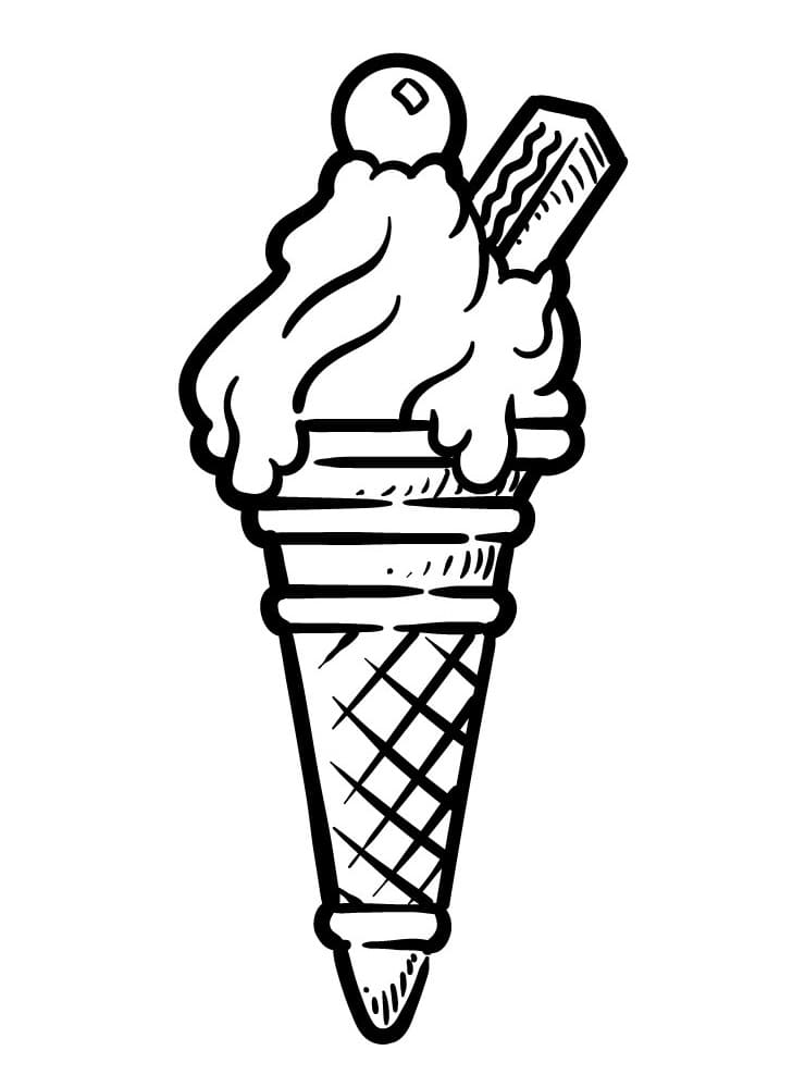 Ice Cream Coloring Page Free Printable 88