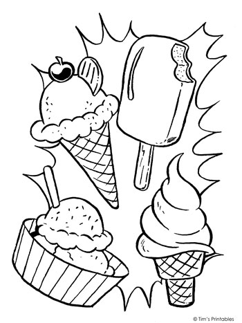 Ice Cream Coloring Page Free Printable 9