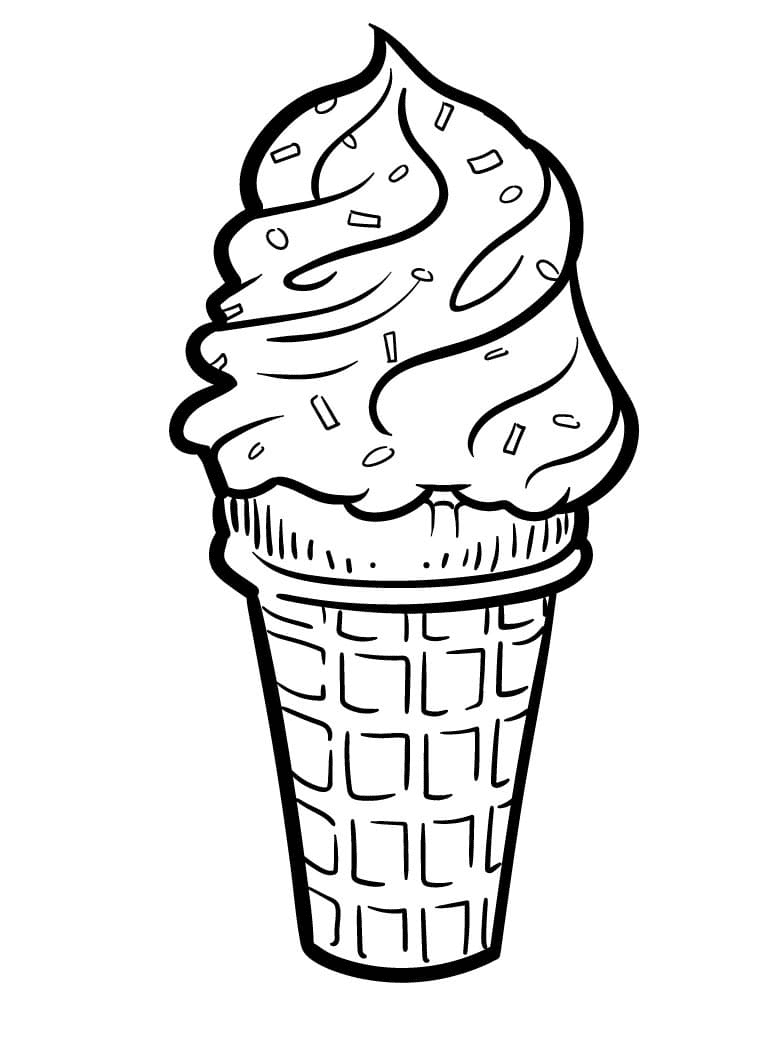 Ice Cream Coloring Page Free Printable 93