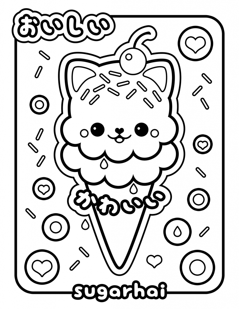 Ice Cream Coloring Page Free Printable 95