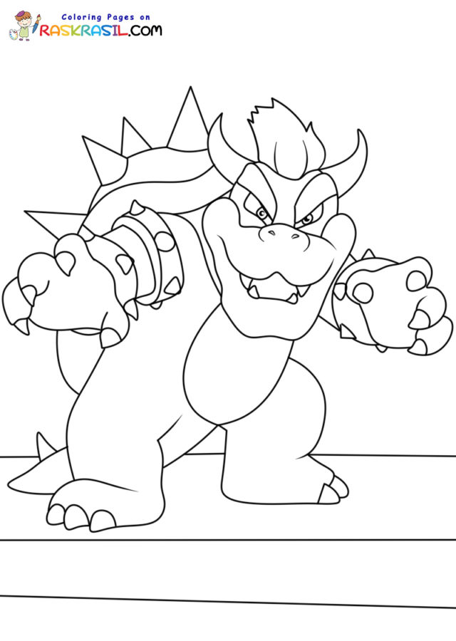 Mario Bowser Coloring Pages Printables 100