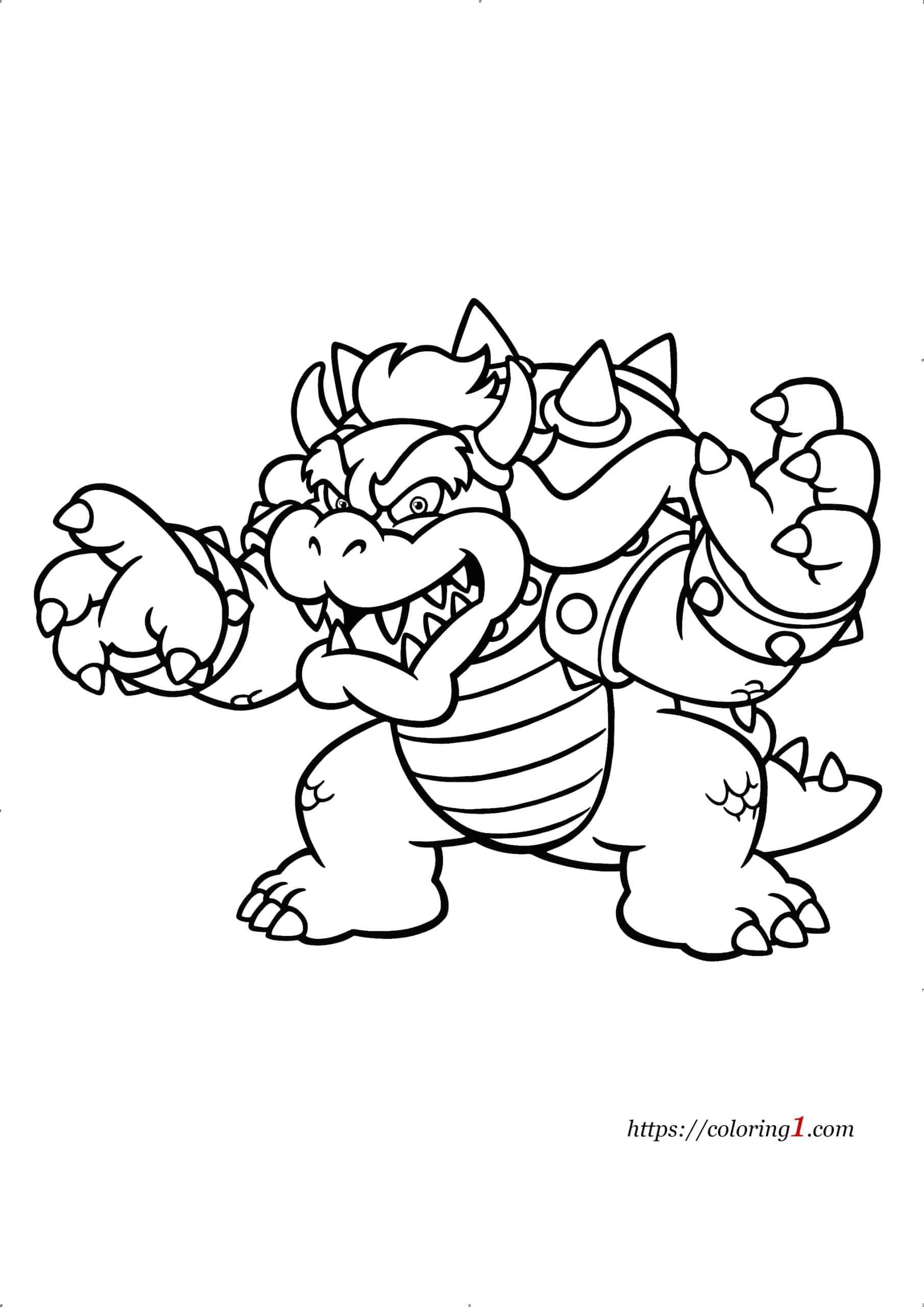 Mario Bowser Coloring Pages Printables 106