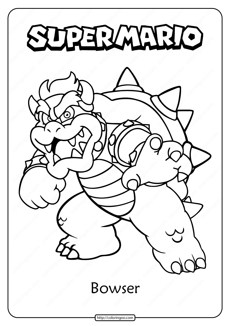 Mario Bowser Coloring Pages Printables 111