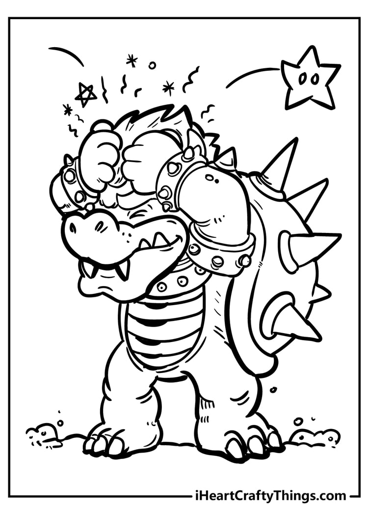 Mario Bowser Coloring Pages Printables 113