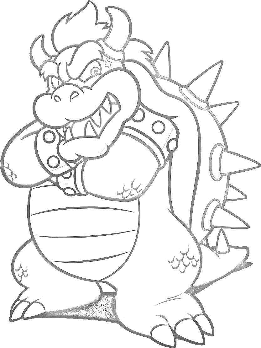 Mario Bowser Coloring Pages Printables 123