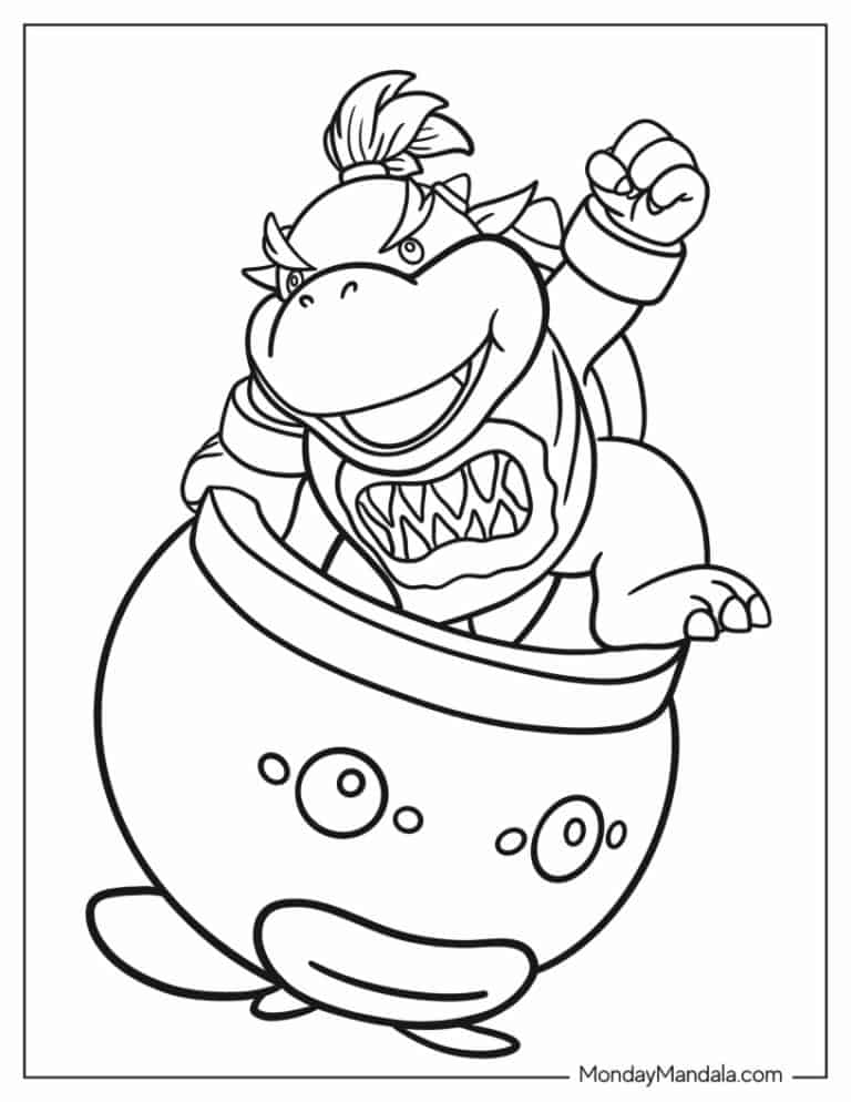 Mario Bowser Coloring Pages Printables 128