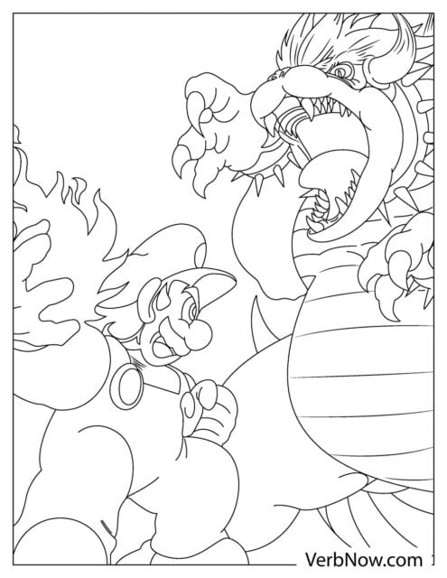 Mario Bowser Coloring Pages Printables 130