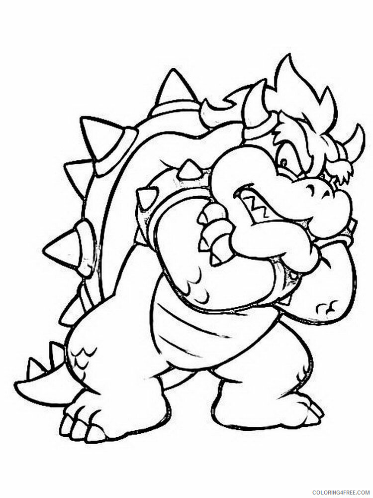 Mario Bowser Coloring Pages Printables 19