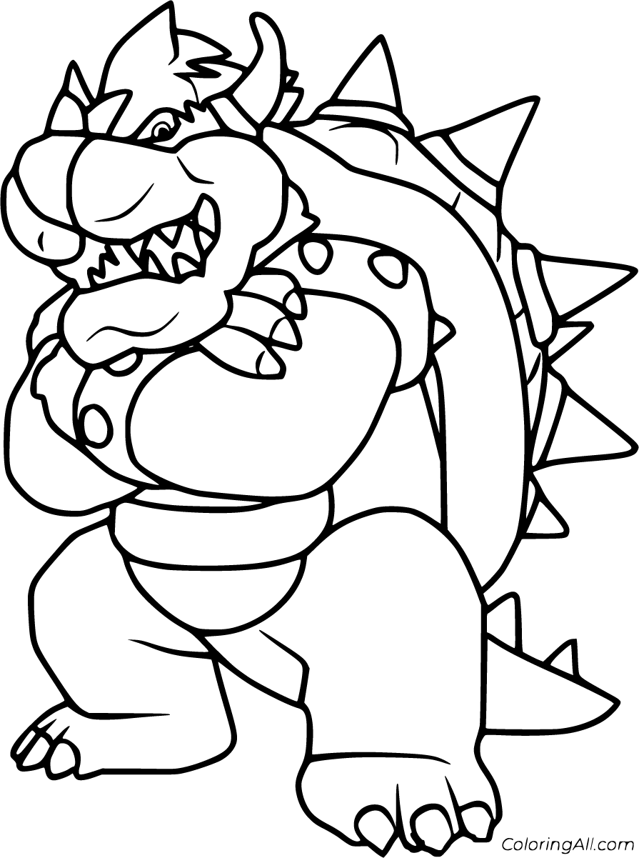 Mario Bowser Coloring Pages Printables 2