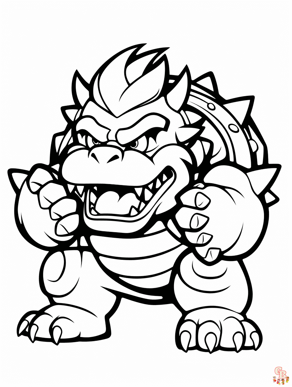 Mario Bowser Coloring Pages Printables 20