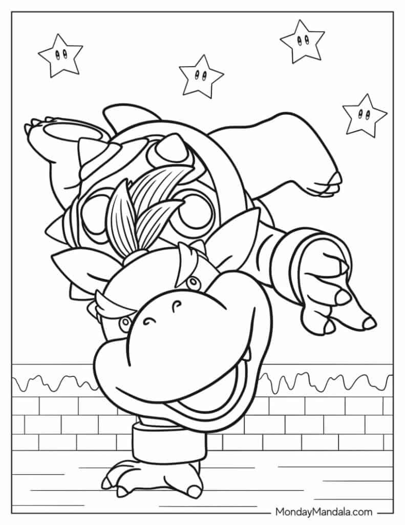 Mario Bowser Coloring Pages Printables 29