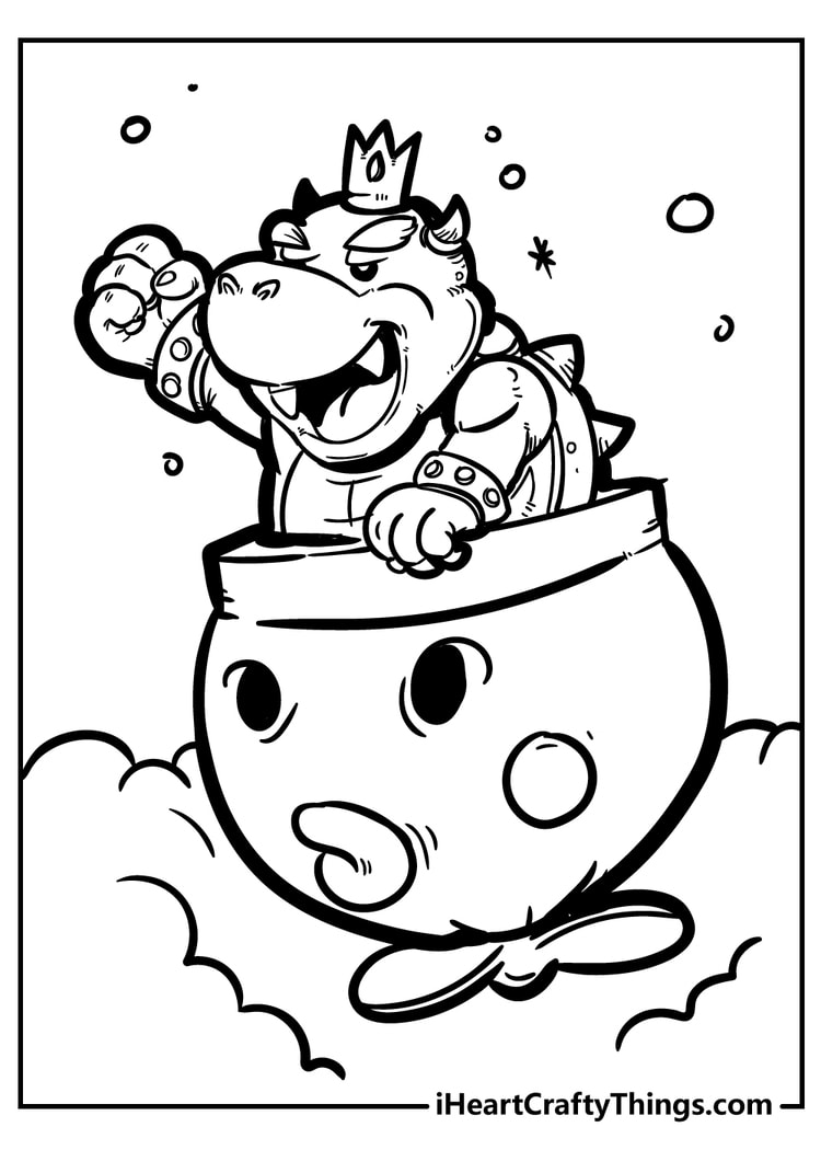 Mario Bowser Coloring Pages Printables 36