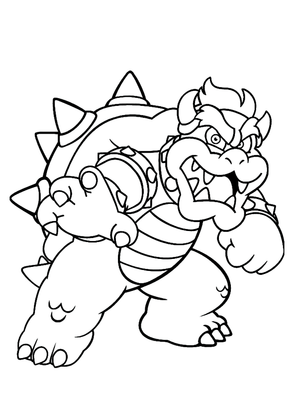 Mario Bowser Coloring Pages Printables 4